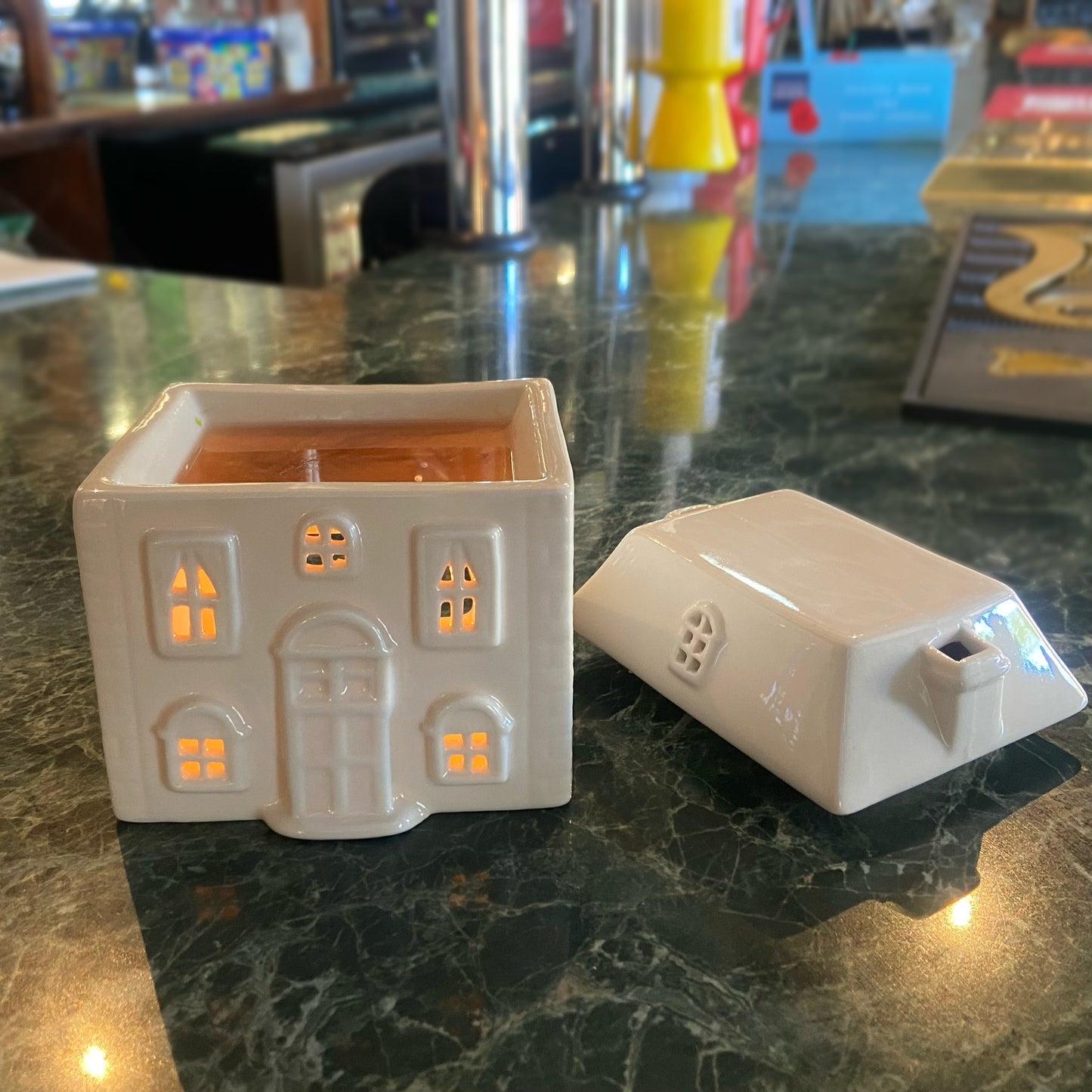 White ceramic House Wax Burner