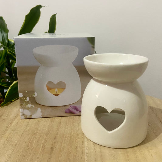 White Heart cut-out Wax Burner