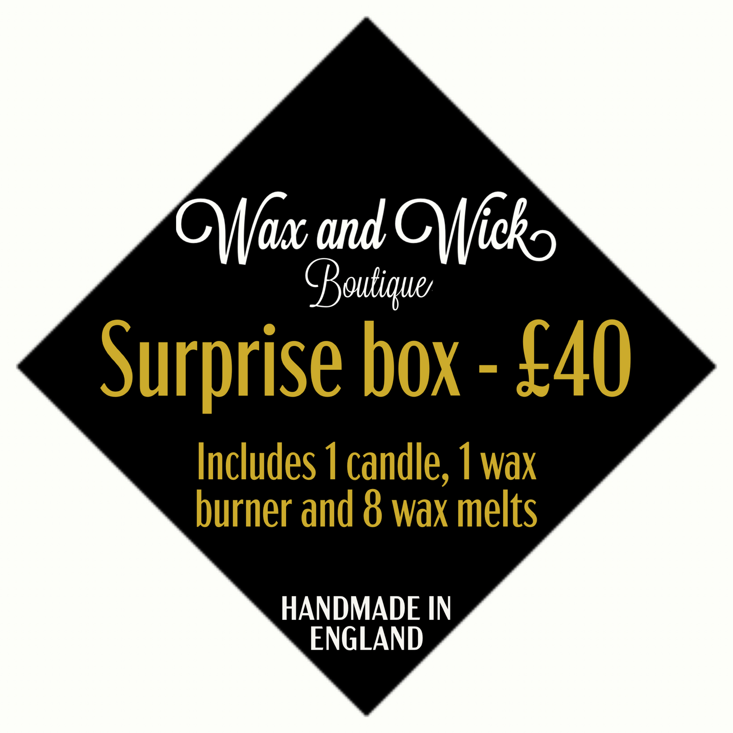 £40 Surprise Box - includes 1 candle, 1 wax burner and 8 wax melts